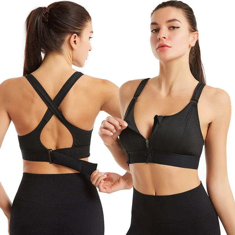 Bravellea High Impact Sports Bra - Push-Up Bralette for Fitness & Running