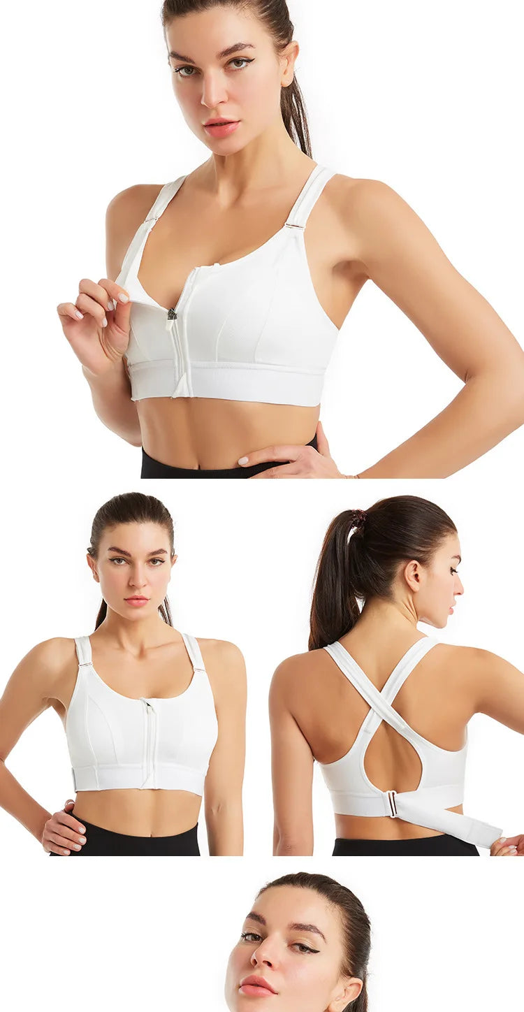 Bravellea High Impact Sports Bra - Push-Up Bralette for Fitness & Running