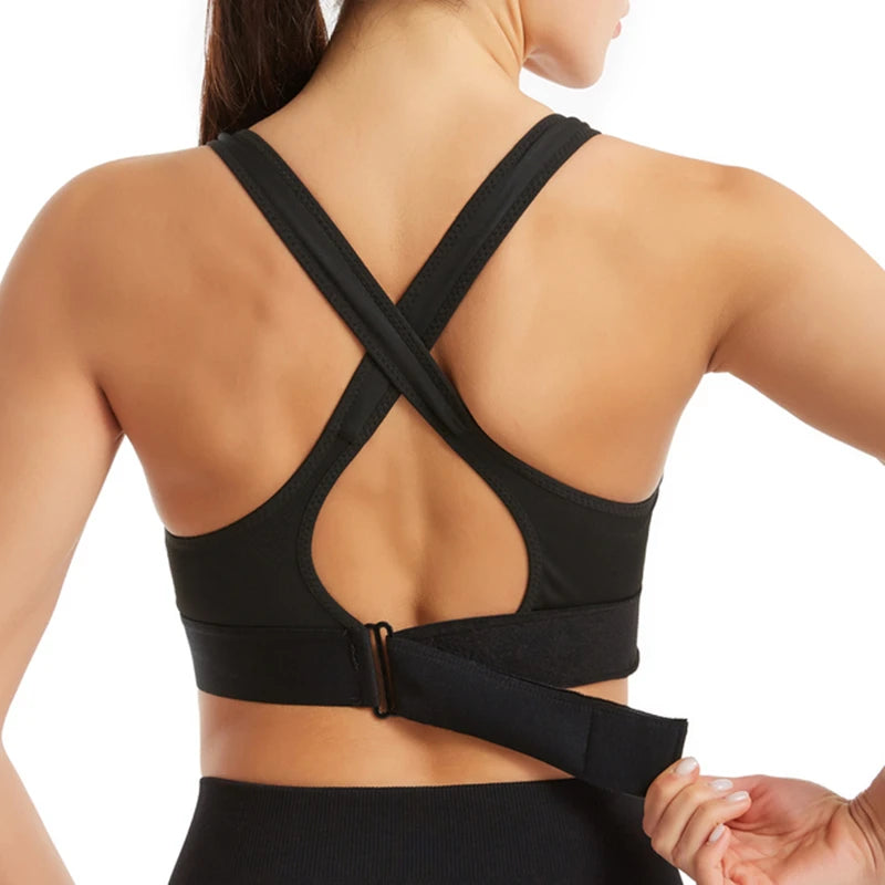 Bravellea High Impact Sports Bra - Push-Up Bralette for Fitness & Running
