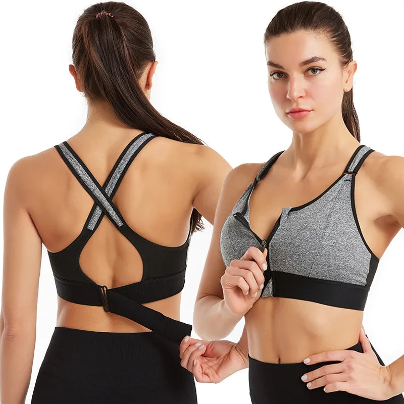 Bravellea High Impact Sports Bra - Push-Up Bralette for Fitness & Running