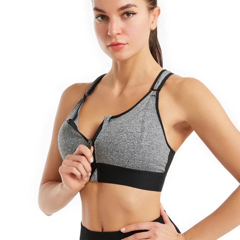 Bravellea High Impact Sports Bra - Push-Up Bralette for Fitness & Running