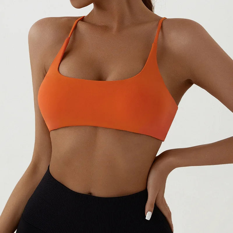 Bravellea Solid Color Yoga Bra - High Strength Tight Fit Training Top