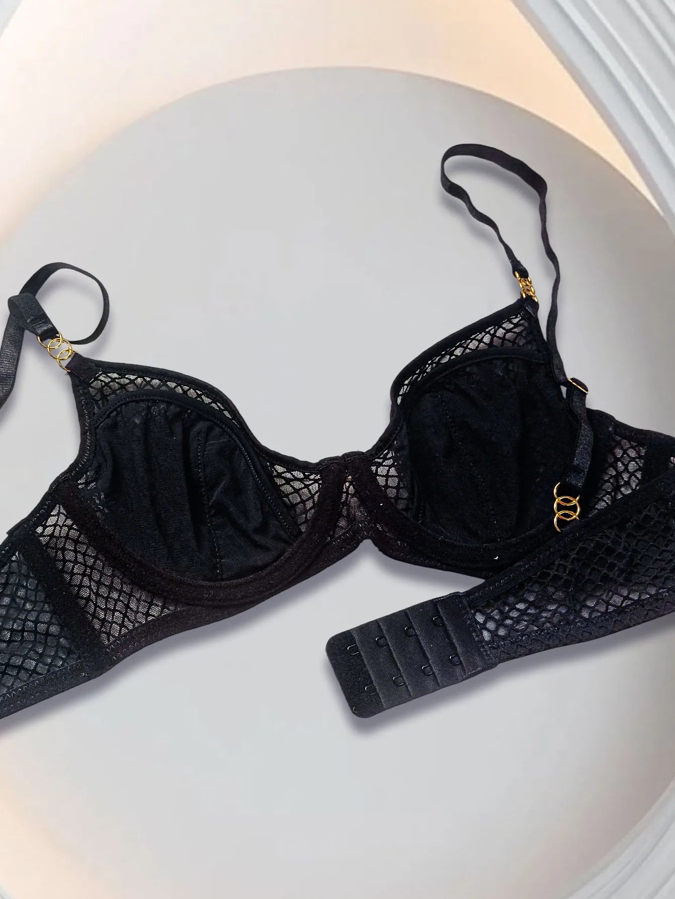 Bravellea Minimizer Balconette Bra - Full Coverage Sheer Mesh Underwire