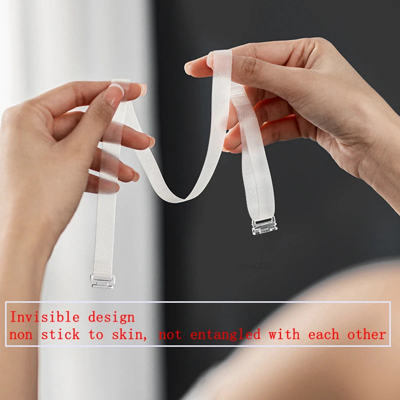 Bravellea Sticky Adhesive Bra - Invisible Backless Push-Up with Transparent Straps