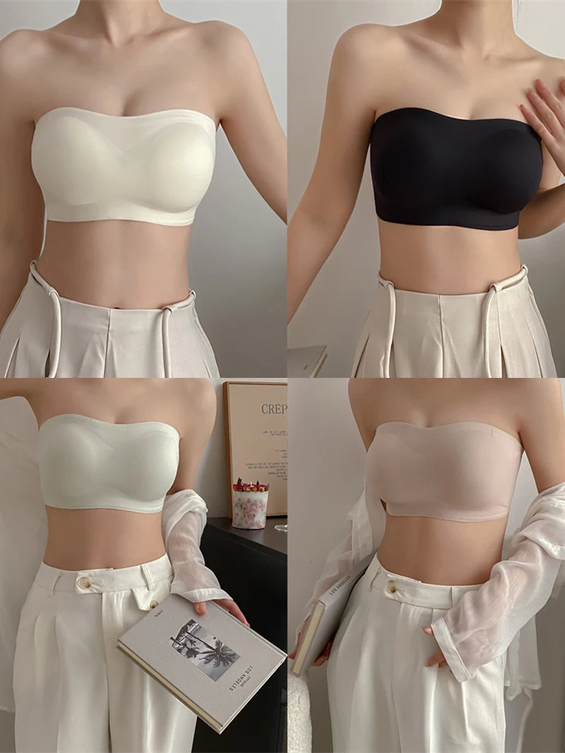 Bravellea Strapless Adhesive Bra Set - Push-Up Non-Slip Invisible 2pcs