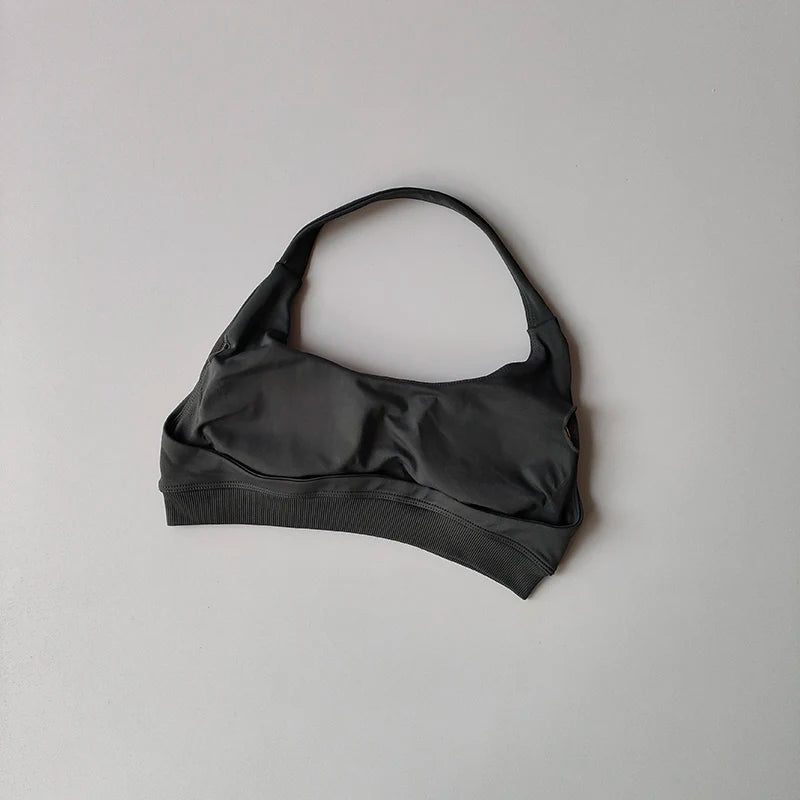 Bravellea Shockproof Seamless Sports Bra - Padded Backless Workout Top