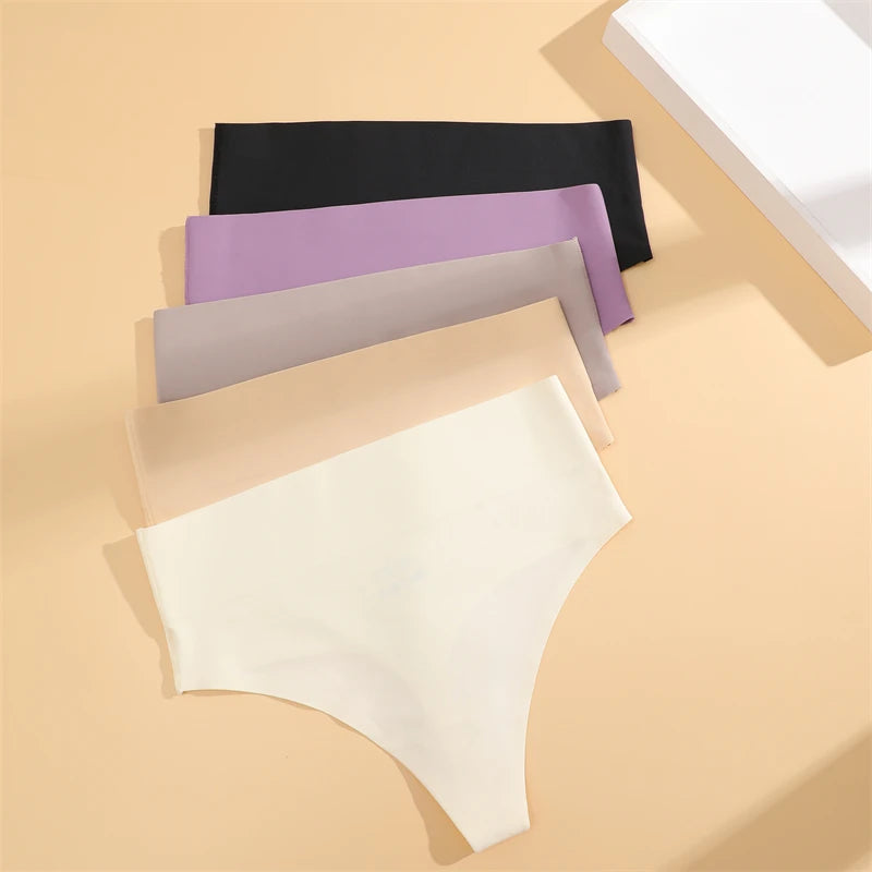 Bravellea Seamless Shapewear Thongs 3-Pack - High Waist Tummy Control.