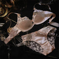 Bravellea Sexy Lace Floral Bra Set - Thin Breathable Gathering for Small Breasts