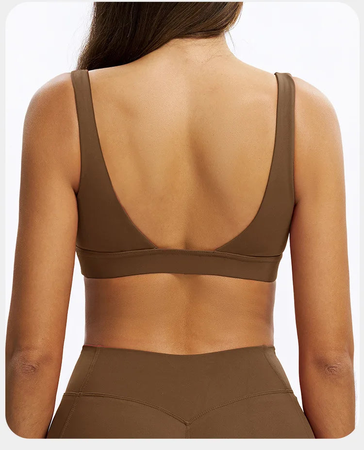 Bravellea Fitness Sports Bra - Quick-Drying Breathable Push-Up Yoga Vest