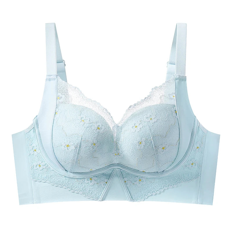 Bravellea Wireless Adjustable Lace Bra - Push-Up Anti-Sagging Sexy Lingerie