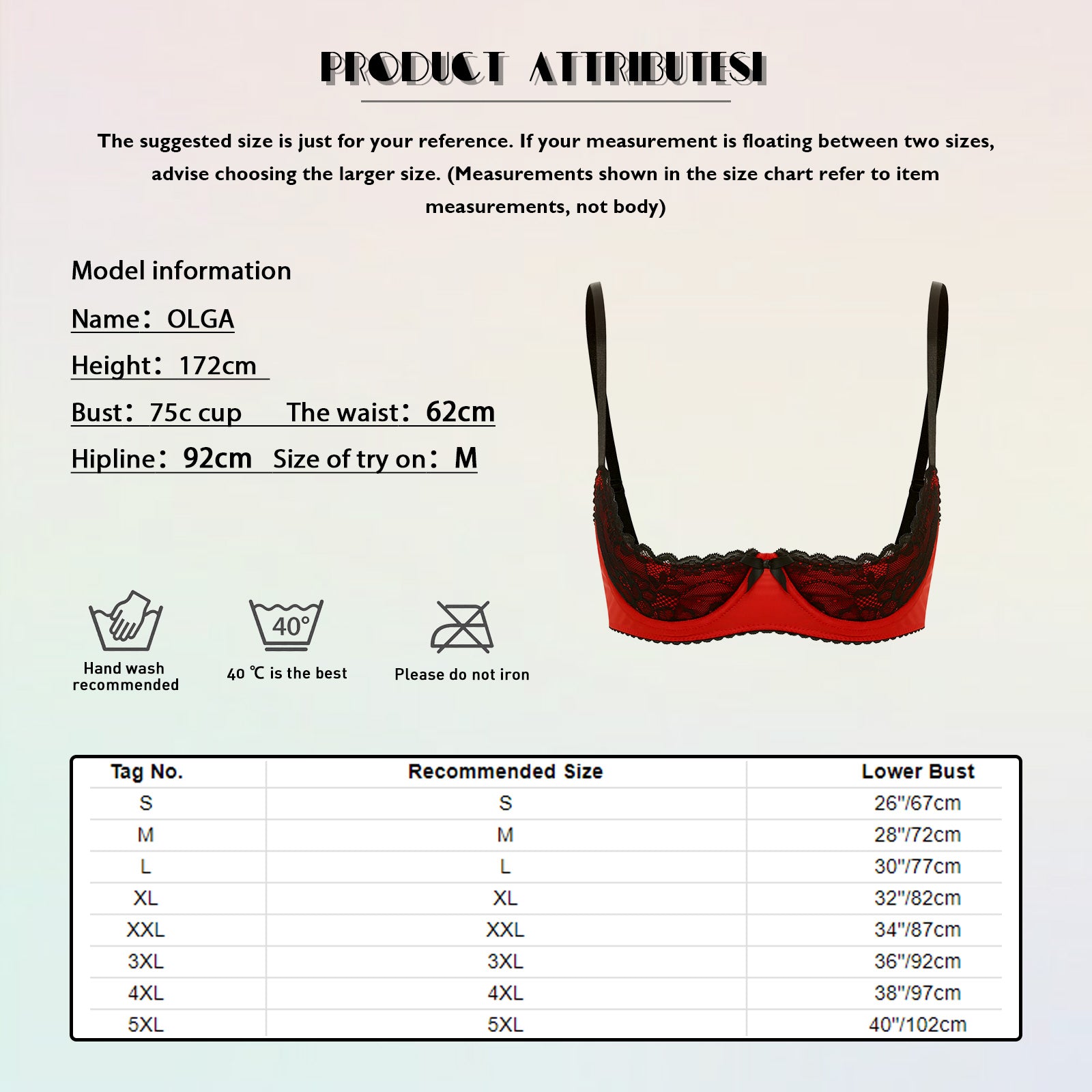 Bravellea Sexy Lace Underwire Bra - Half Cup Push-Up Floral Brassiere