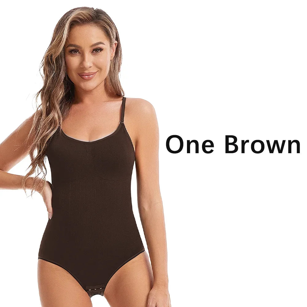 Bravellea Seamless Shapewear Bodysuit - Slimming Butt Lifter Open Crotch