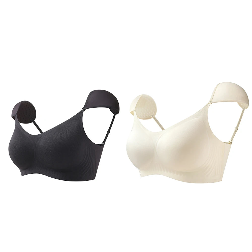 Bravellea Seamless Invisible Bra - Large Bust Removable Pads M-2XL
