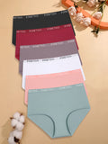 Bravellea Cotton Panties 6-Pack - Seamless High Waist Breathable Briefs Plus Size
