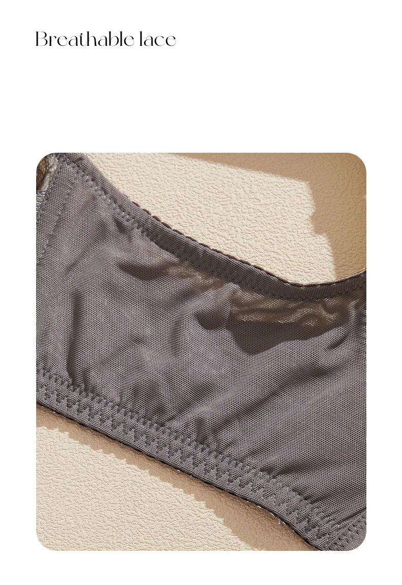 Bravellea Elegant Lace Plunge Bra - 3/4 Cup Unlined Underwire A-I Cup