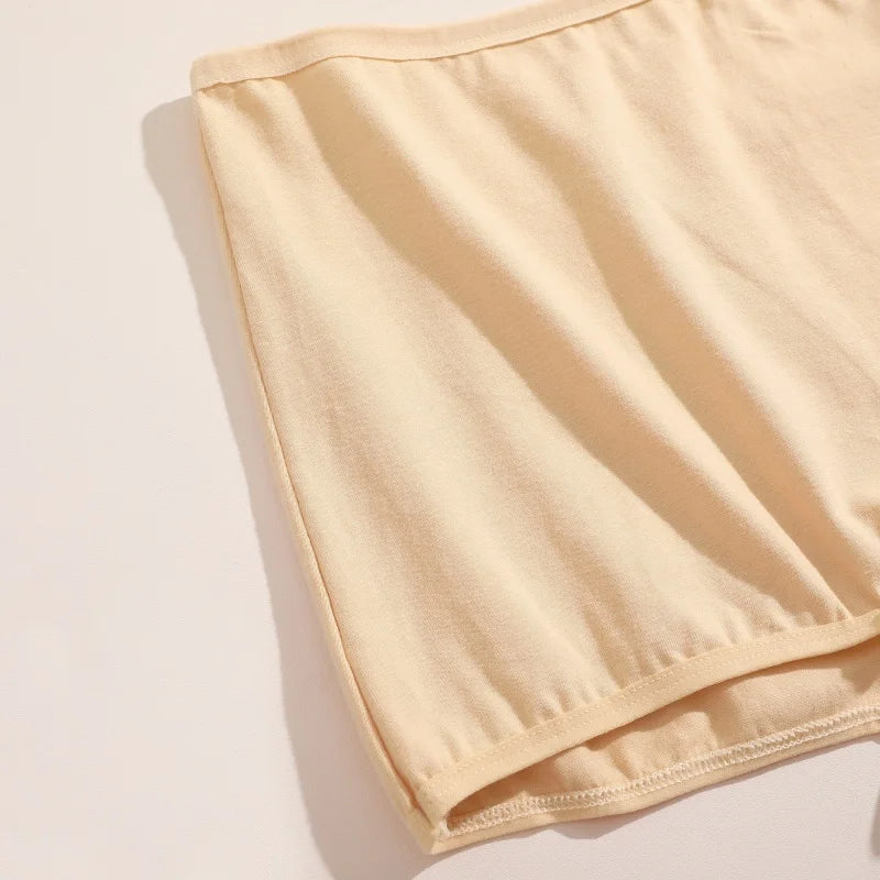 Bravellea Cotton Boxer Briefs 4-Pack - Seamless High Waist Women's Underwear