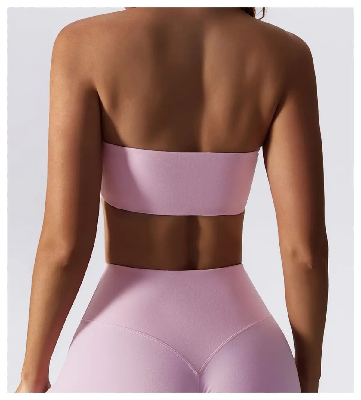 Bravellea Strapless Sports Bra - Quick-Drying Tube Top Fitness Chest Wrap