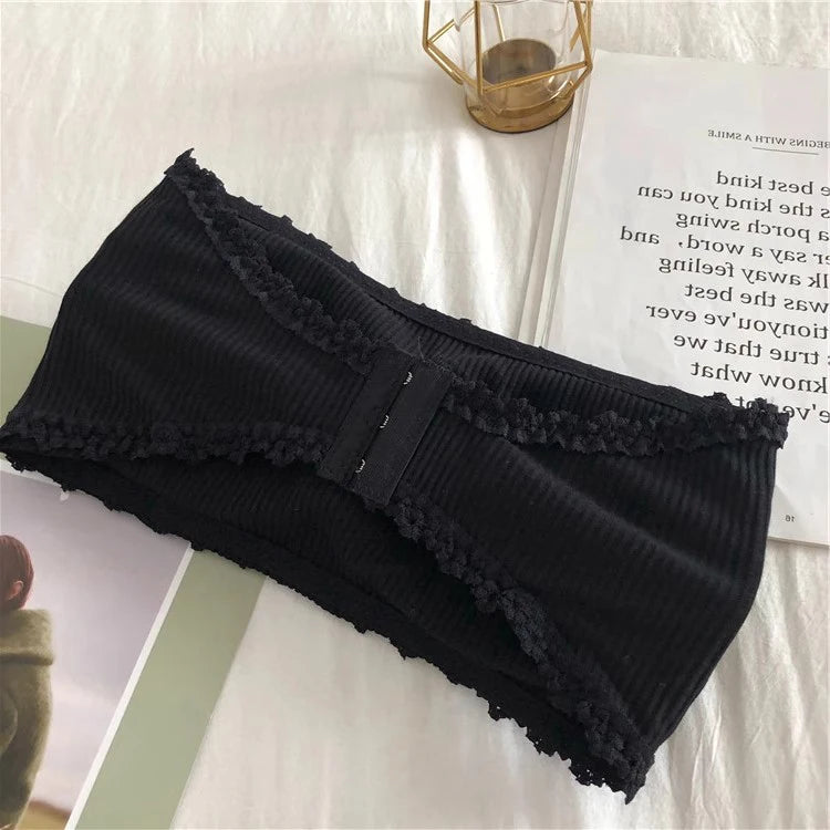 Bravellea Lace Strapless Tube Top Bra - Invisible Push-Up Seamless Bralette