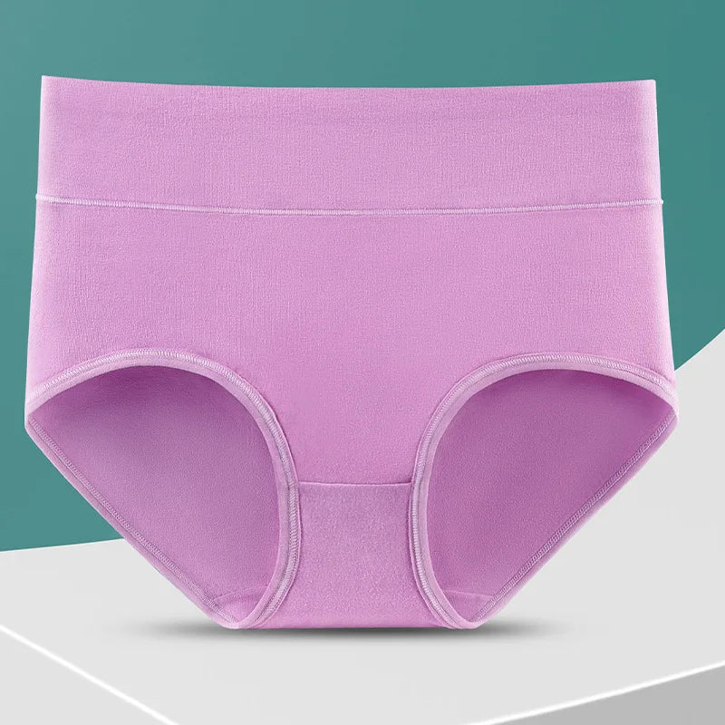 Bravellea High Waist Shaping Panties 4-Pack - Plus Size Cotton Briefs.