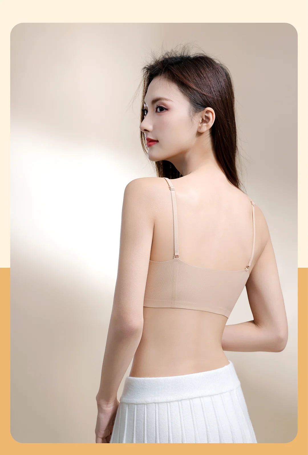 Bravellea Seamless Invisible Bra - Large Bust Removable Pads M-2XL