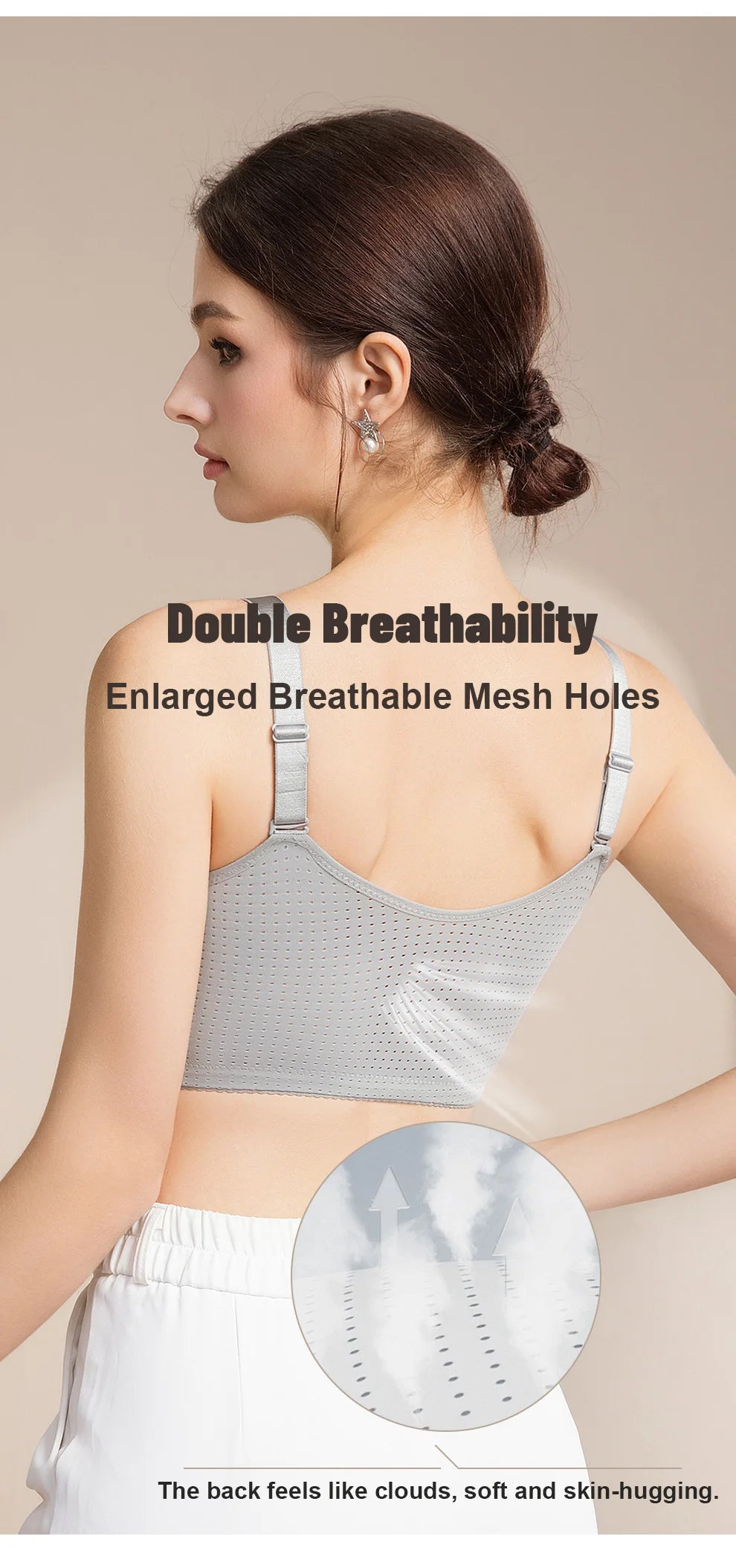 Bravellea Mastectomy Bra - Breathable Pocket with Breast Form Pads Included