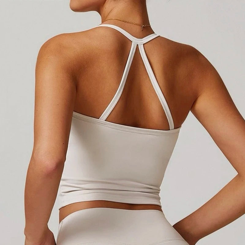 Bravellea Slim Fit Nude Sports Bra - Yoga Fitness Vest Pilates Top