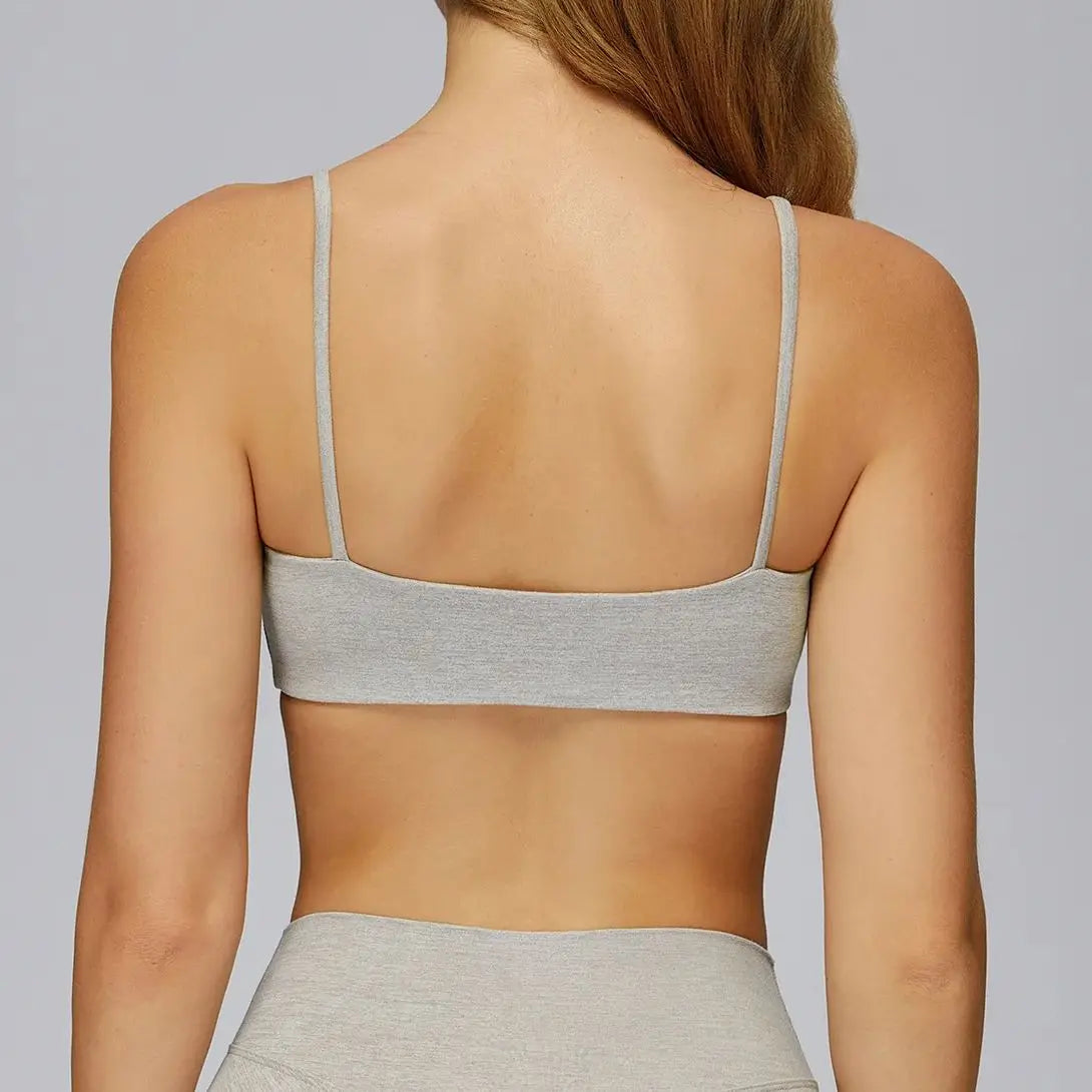 Bravellea Hollow Back Yoga Bra - Push-Up Quick-Drying Fitness Sports Top