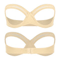 Bravellea See-Through Strapless Bra - Cupless Push-Up Underwire Balconette