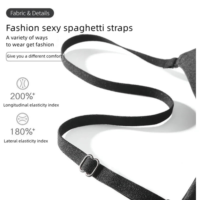 Bravellea Invisible Backless Lift-Up Bra - Deep U Plunge Seamless for Summer