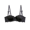 Bravellea Sexy Lace Half Cup Bra - French Style Deep V Push-Up Bralette