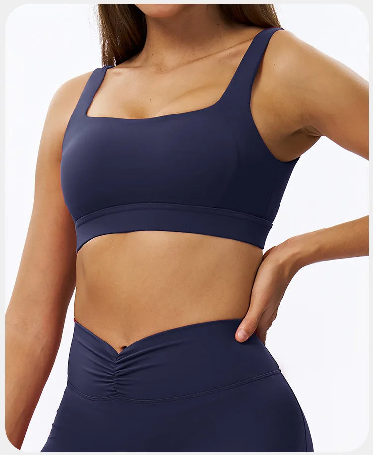 Bravellea Fitness Sports Bra - Quick-Drying Breathable Push-Up Yoga Vest