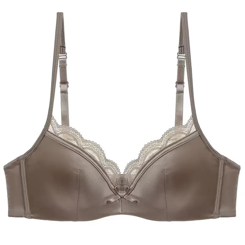 Bravellea French Luxury Silk Bra Set - Adjustable Slimming Bralette & Panty.