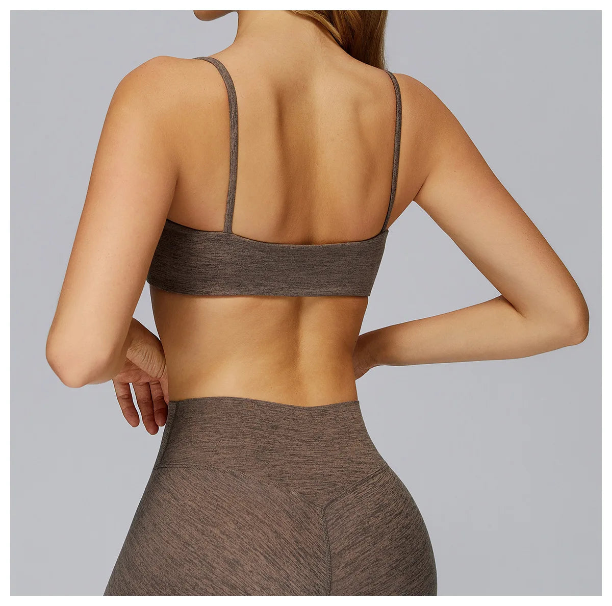 Bravellea Hollow Back Yoga Bra - Push-Up Quick-Drying Fitness Sports Top