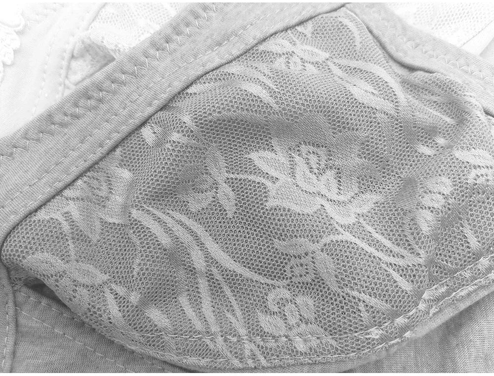 Bravellea Plus Size Wireless Bra - Full Coverage Lace C-F Cup 85-115