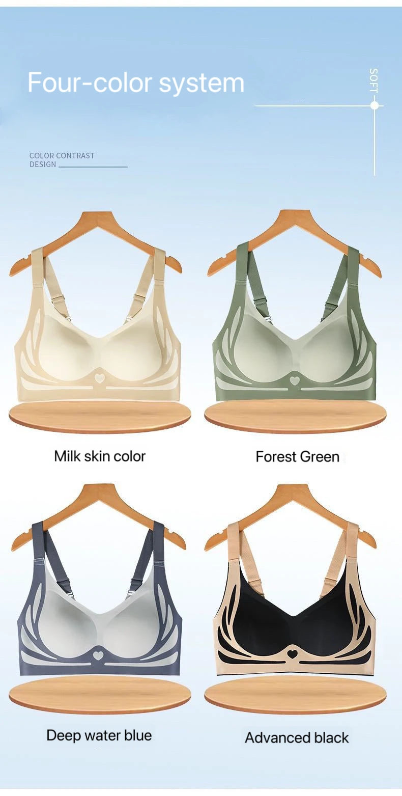 Bravellea Seamless Vest Bra - Wireless Push-Up Anti-Sagging Camisole