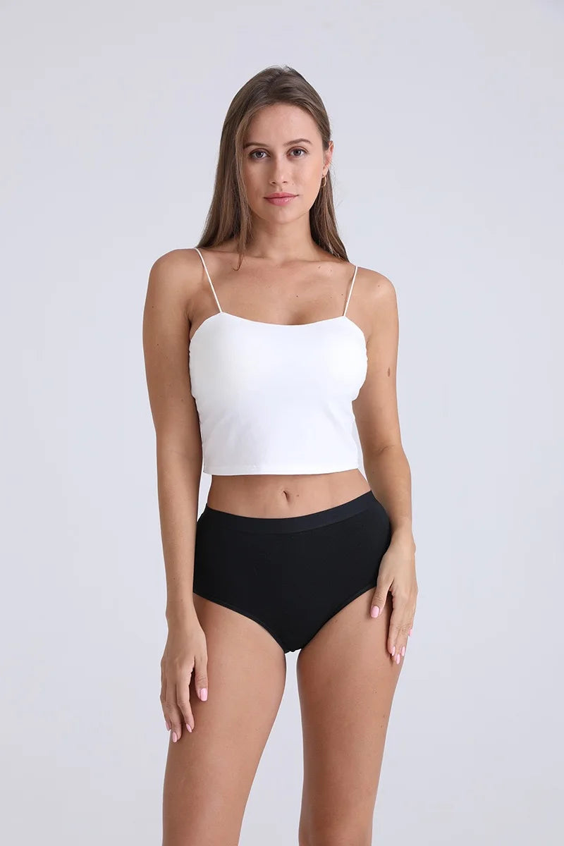 Bravellea Plus Size Cotton Panties 3-Pack - High Waist Breathable Briefs.