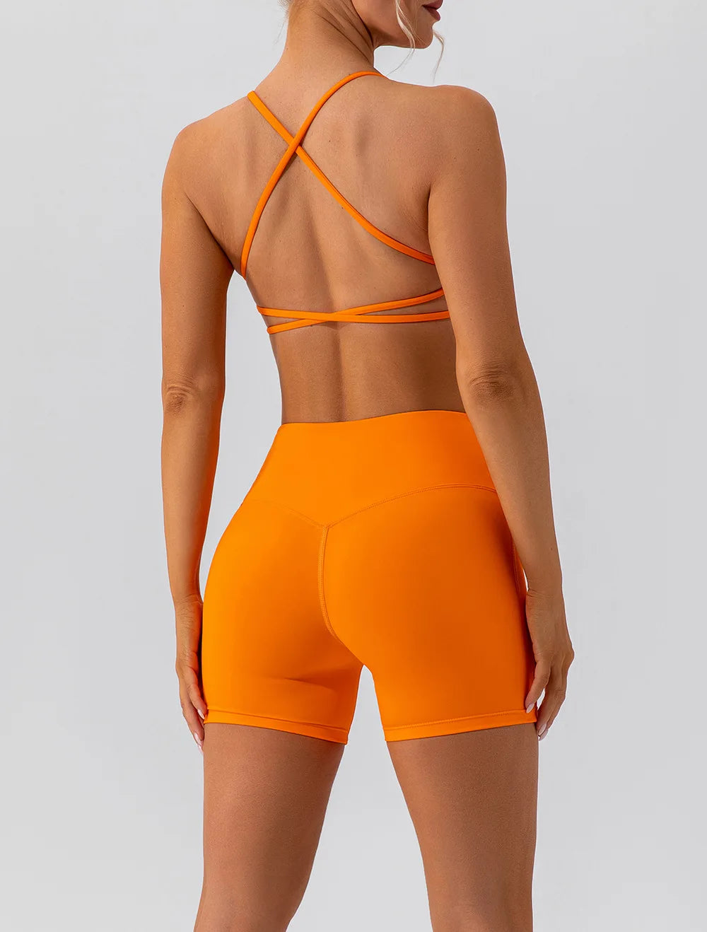 Bravellea Crease Sports Bra - Sexy Back Cross Breathable Running Top