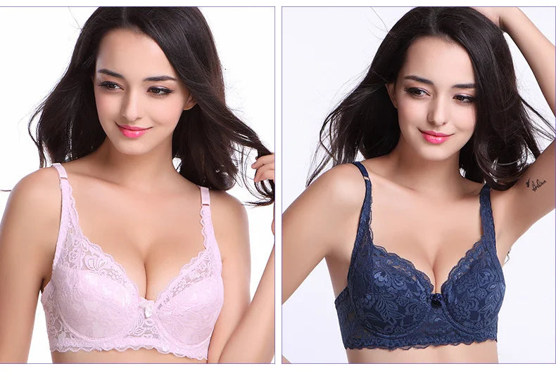 Bravellea Sexy Lace Flower Bra - Transparent Push-Up Bralette 2 Styles