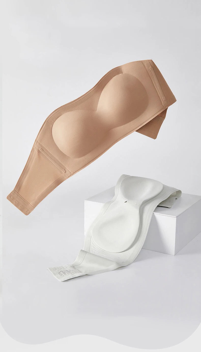 Bravellea Strapless Adhesive Bra Set - Push-Up Non-Slip Invisible 2pcs