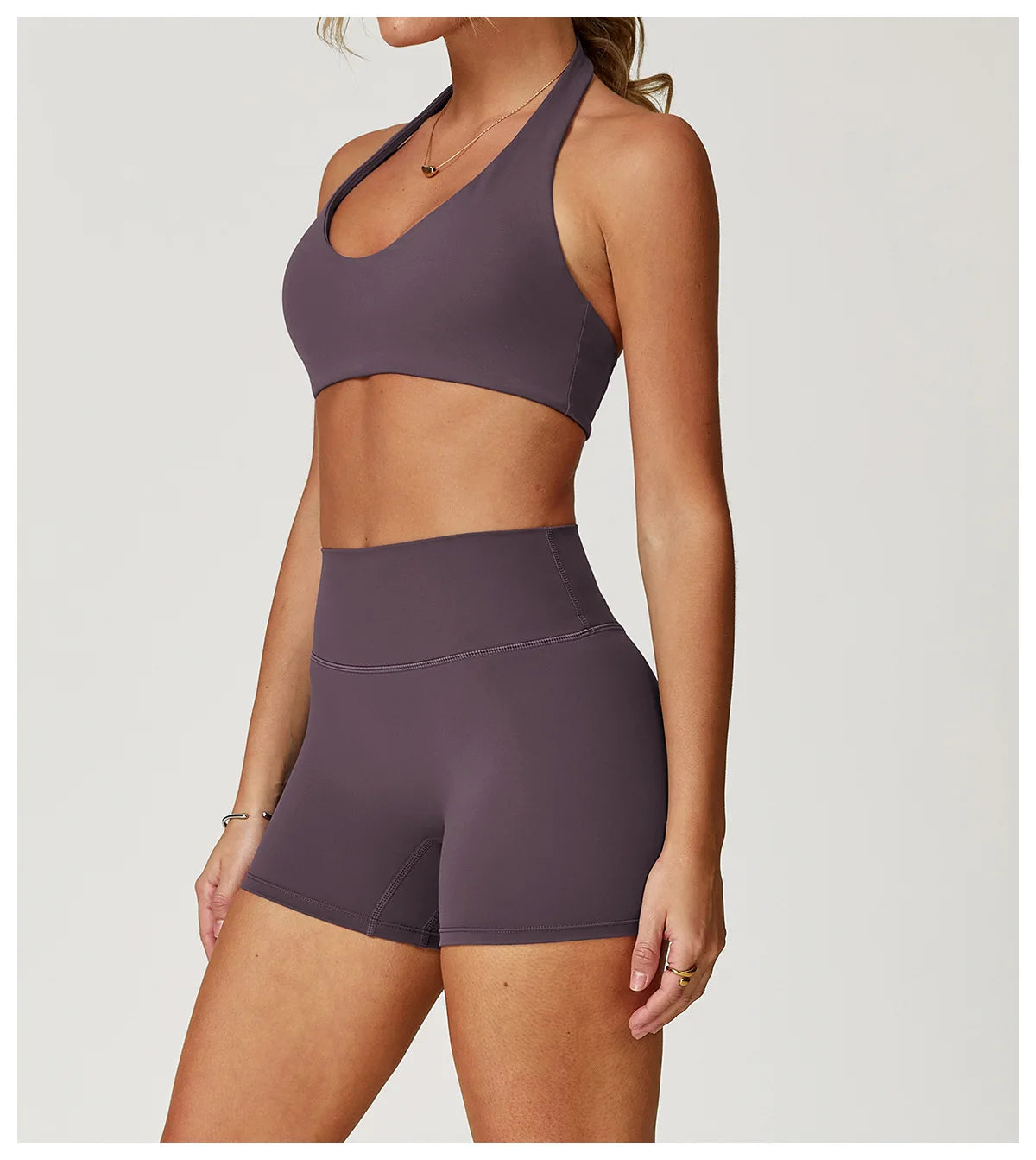 Bravellea Push-Up Sports Bra - Fitness Halter Yoga Shockproof Gym Top