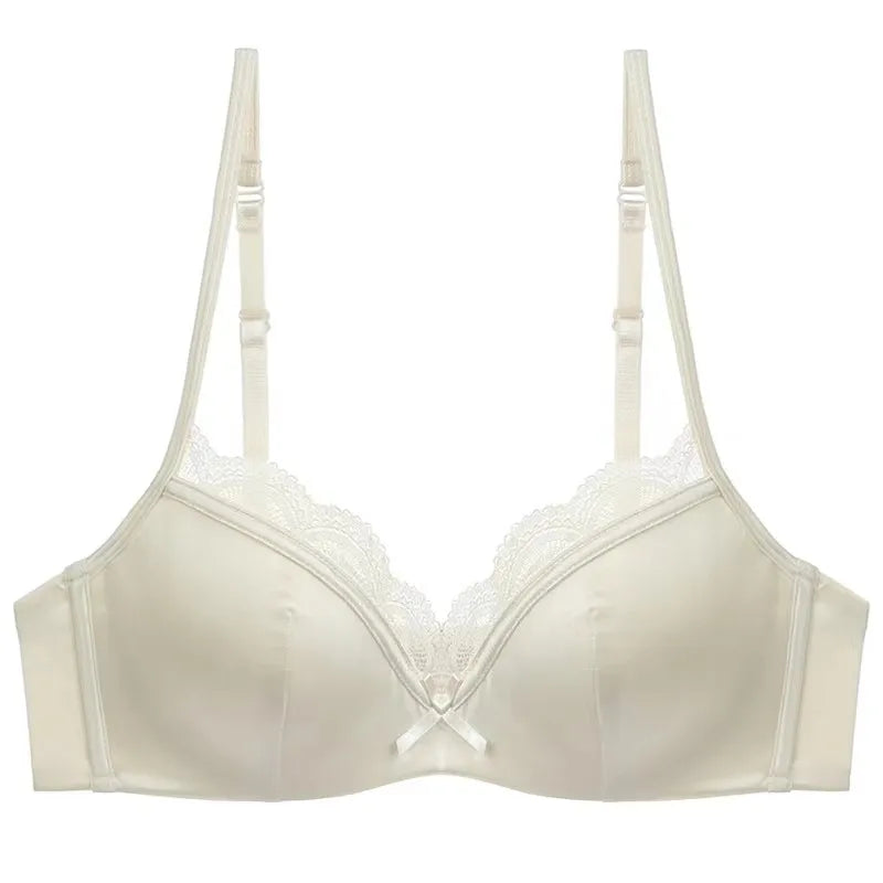 Bravellea French Luxury Silk Bra Set - Adjustable Slimming Bralette & Panty.