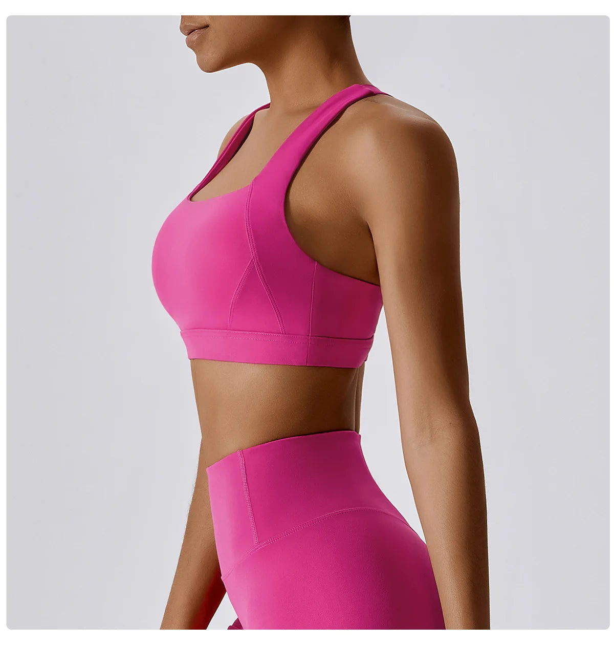 Bravellea Crossed Shoulder Strap Sports Bra - Summer Yoga Running Top