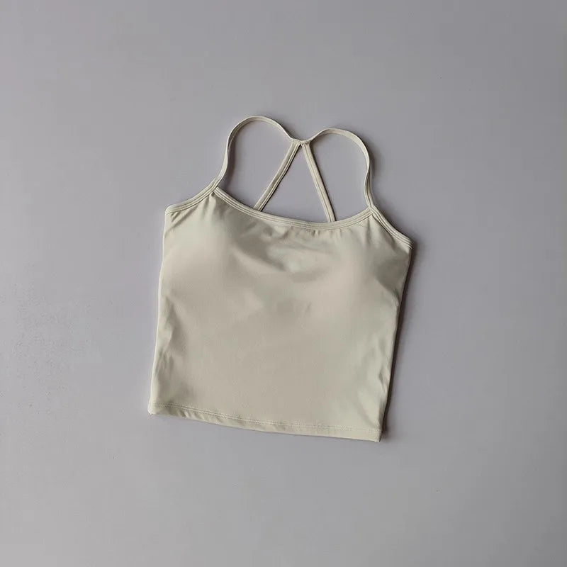 Bravellea Slim Fit Nude Sports Bra - Yoga Fitness Vest Pilates Top