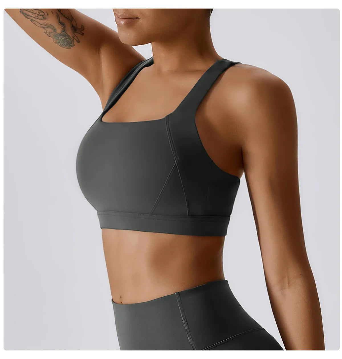 Bravellea Crossed Shoulder Strap Sports Bra - Summer Yoga Running Top