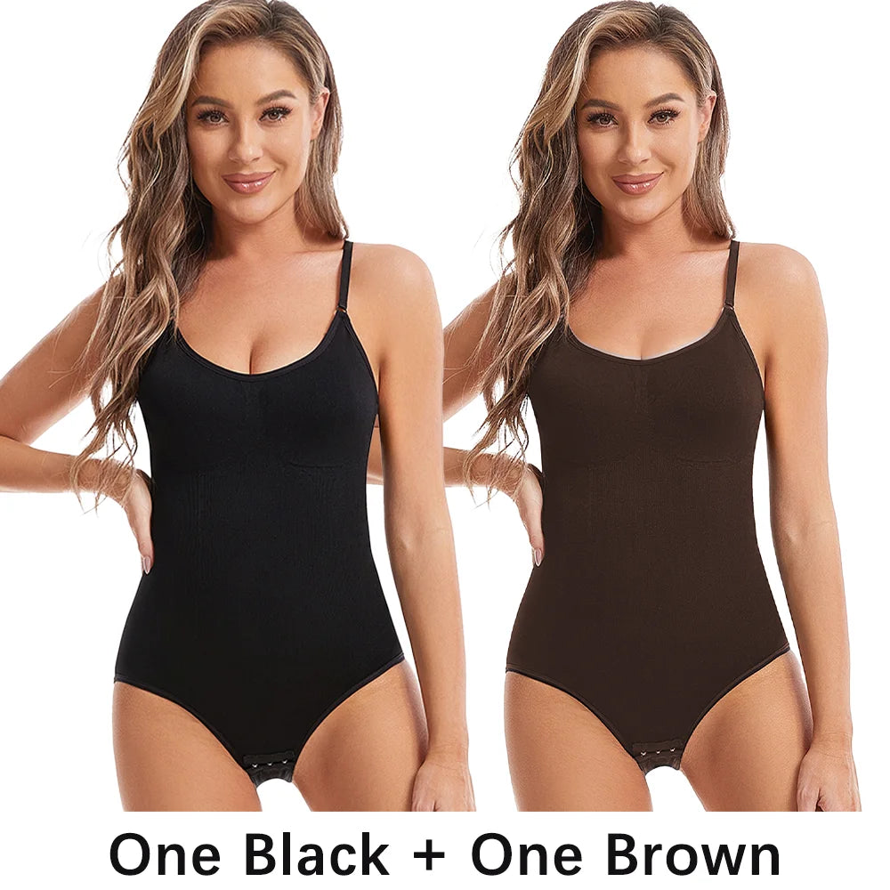 Bravellea Seamless Shapewear Bodysuit - Slimming Butt Lifter Open Crotch