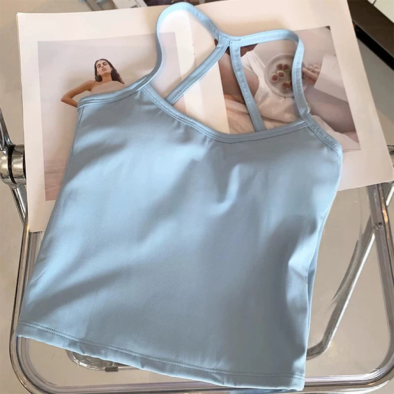 Bravellea Slim Fit Nude Sports Bra - Yoga Fitness Vest Pilates Top
