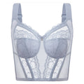 Bravellea Lace Wireless Long Bra - Adjustable Full Cup Body Shaping M-XXL