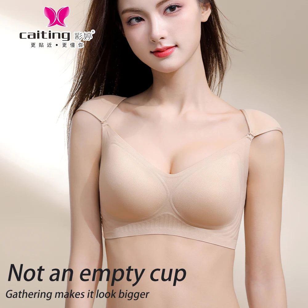 Bravellea Seamless Invisible Bra - Large Bust Removable Pads M-2XL