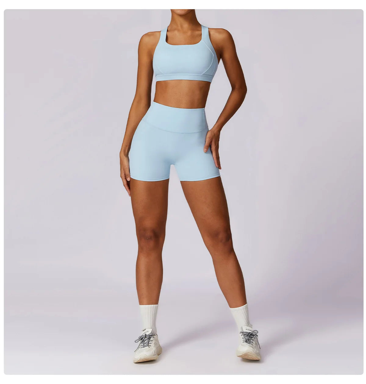 Bravellea Crossed Shoulder Strap Sports Bra - Summer Yoga Running Top