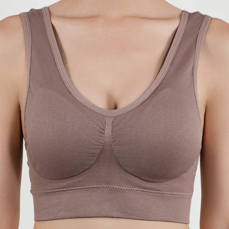 Bravellea Sports Bra - Removable Padded Shockproof Fitness Yoga Vest S-5XL